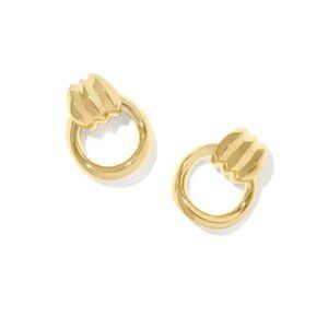 KENDRA SCOTT Mikki Gold Open Frame Earrings